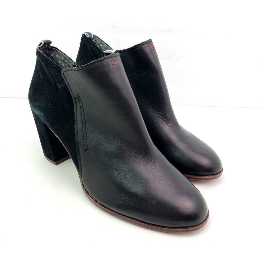 ED Ellen Degeneres Love Womens Size 10 Black Leather 3.25" Heel Bootie Shoes